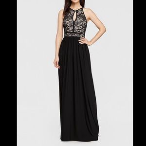 David's Bridal Lace Keyhole Prom Dress